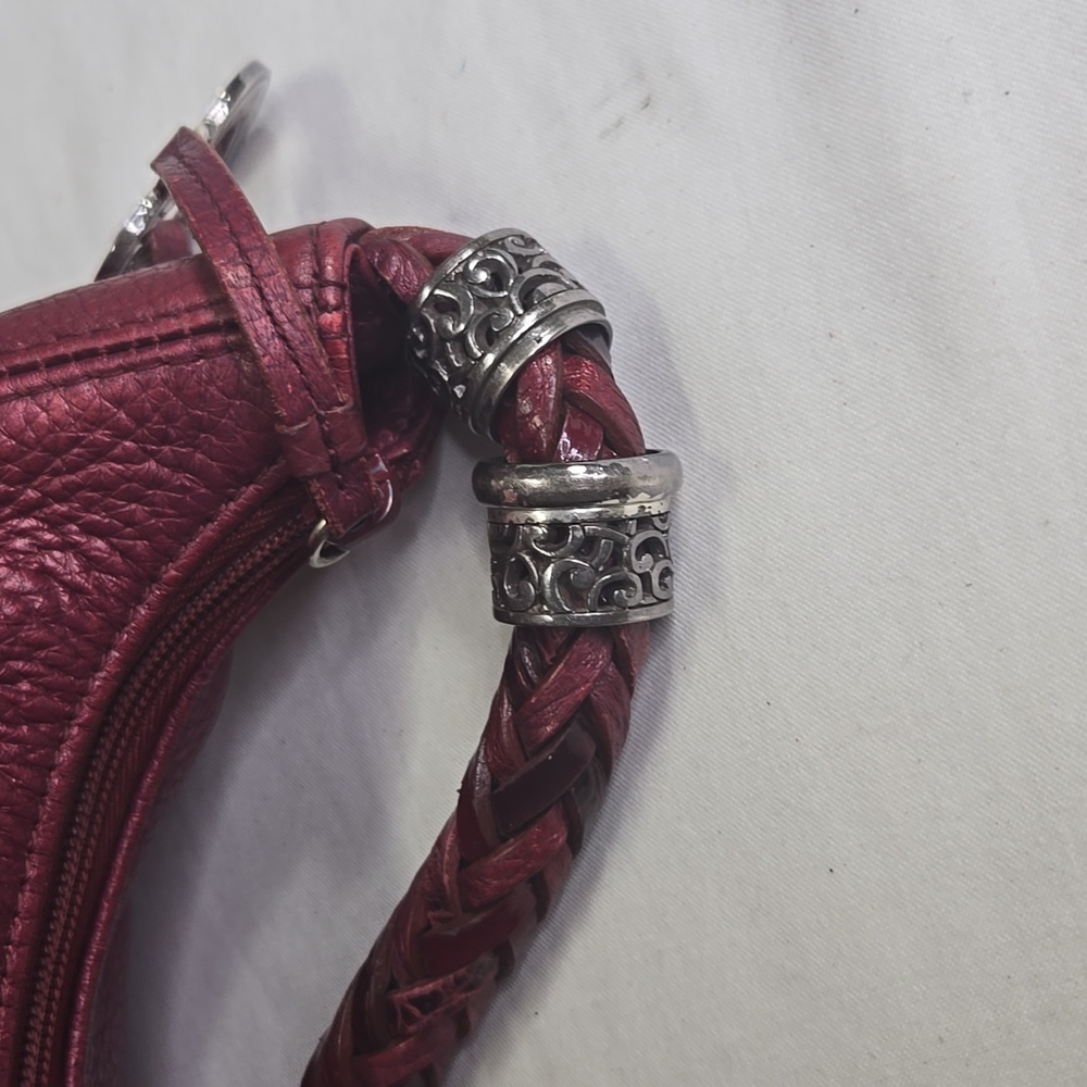 Brighton Metallic Dark Red Shoulder Bag - Picture 8 of 10